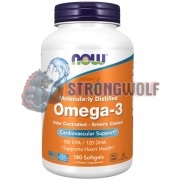 Omega-3 [Oder Controlled - Enteric Coated] (180 шт), NOW Foods