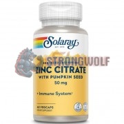 Zinc Citrate [50 мг] with Pumpkin Seed (60 шт), Solaray