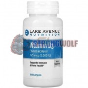 Vitamin D3 (360 шт по 125 мкг: 5000 МЕ), Lake Avenue Nutrition
