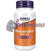 Resveratrol (60 шт по 200 мг), NOW Foods