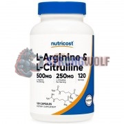 L-Arginine + L-Citrulline (120 шт по 750 мг), Nutricost