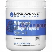 Hydrolyzed Collagen Peptides Type I & III (200 гр: 20 порций), Lake Avenue Nutrition